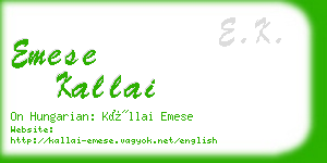 emese kallai business card